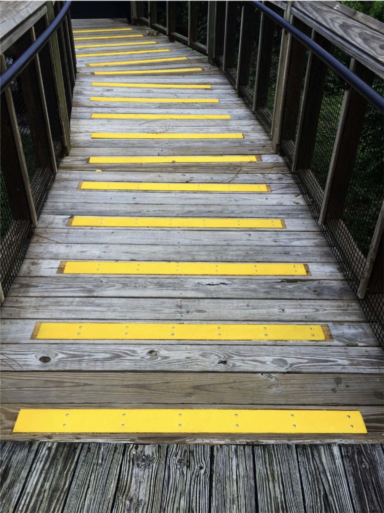 decking strips on a bridge